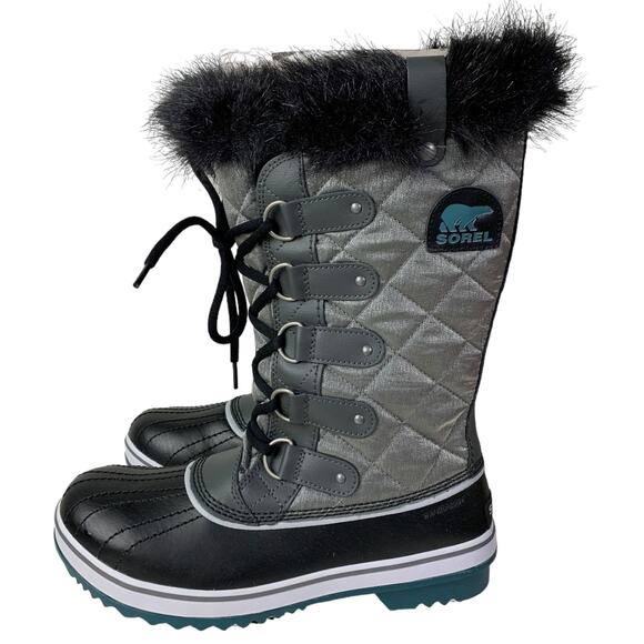 Faux Fur Lined Ladies Grey Snow Boots Sorel Tofino Snow Boots